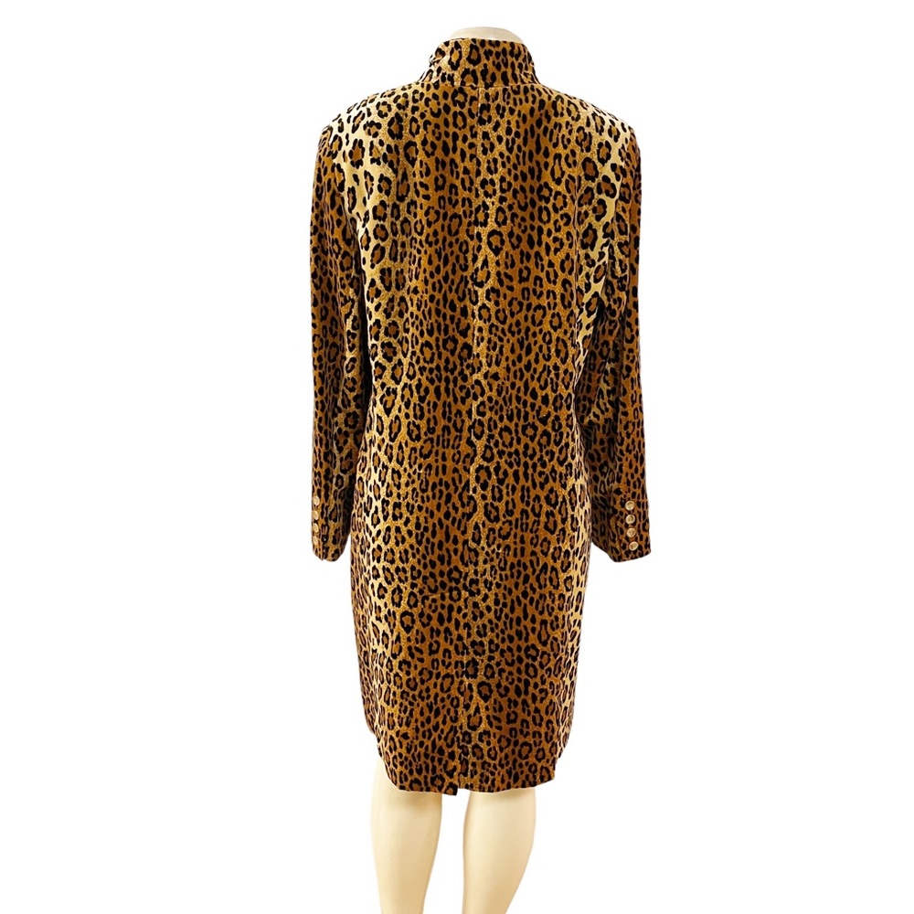 Vintage Marvin Richards Animal Printed Velvet Long Duster Trench Coat USA - Picture 3 of 9